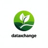 Create a simple circular logo with the words data exchange Logo should be on a white background This is for an agricultural company Add the text dataxchange-Apr-08-2025-03-57-42-5345-PM